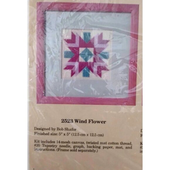 The Creative Circle 2523 Wind Flower Cross Stitch Kit 5" X 5" - Picture 2 of 3